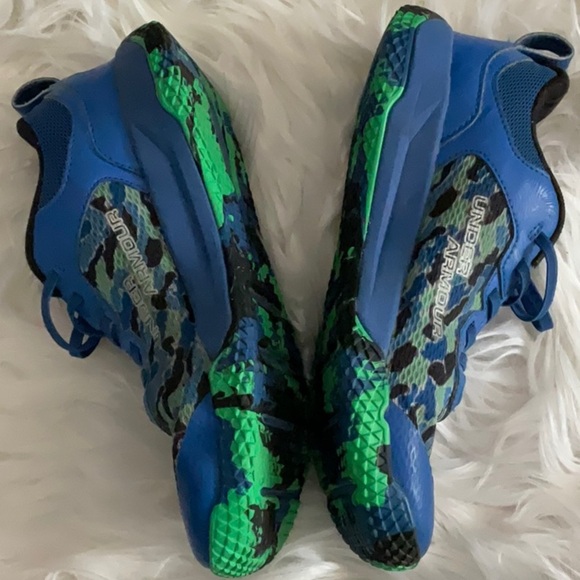 Under Armour Blue and Green Athletic Sneakers - Picture 9 of 16